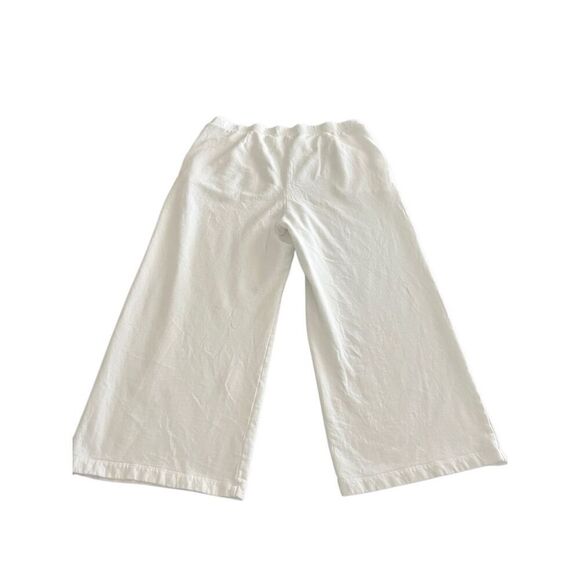J. Jill Pure 100% cotton wide legs Crop Capri pants size L - Picture 2 of 6